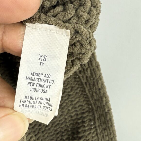 Aerie Olive Green Soft Cozy Turtleneck Sweater Size XS slightly oversized - Picture 13 of 16